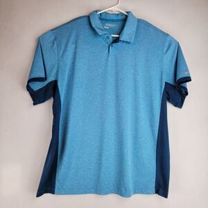 Nike Mens Size XXL Blue TOur Performance Dri-fit Loose 100% Polyester Polo